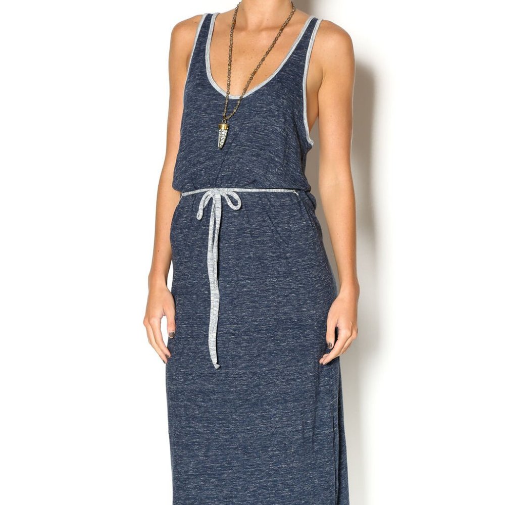 SOFT JOIE Dark Indigo EMILIA Maxi BELTED Dress